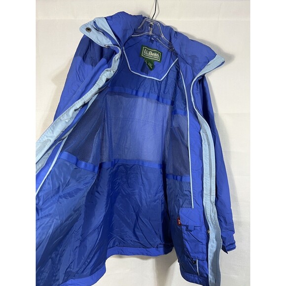 VTG LL Bean Blue Soft Shell Light‎ Windbreaker Jacket Sz. Large Regular - Picture 2 of 7